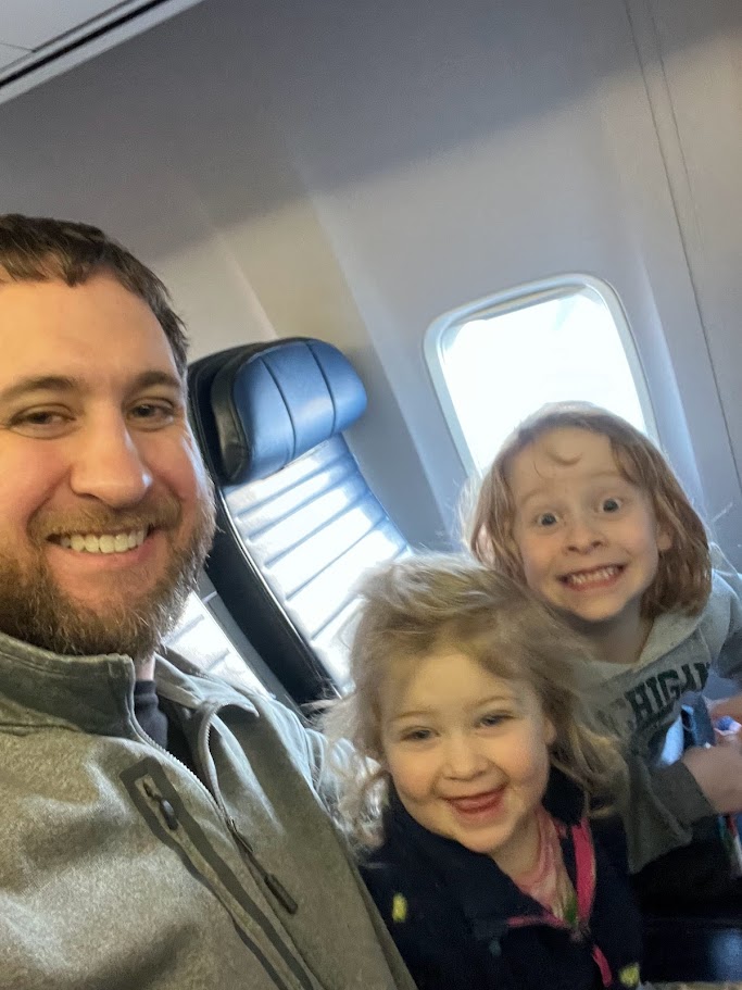 Alex on a small plane runway